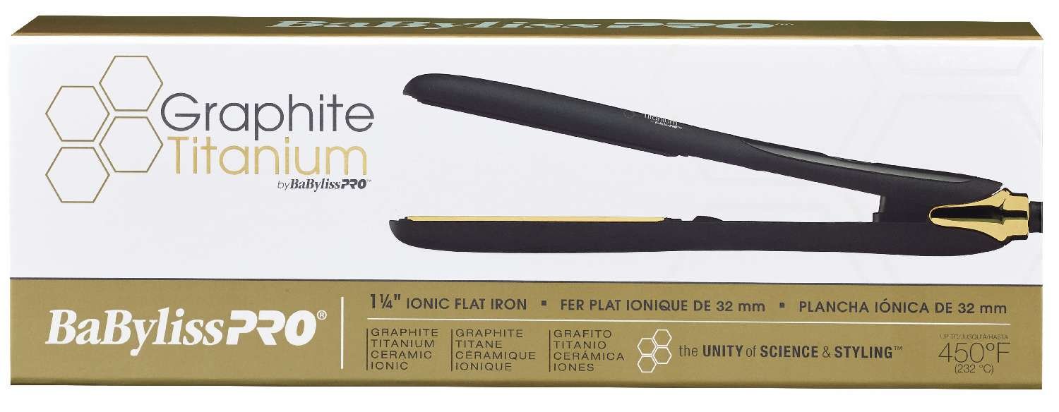 BABYLISS GRAPHITE FLAT IRON 1 1/4 IN