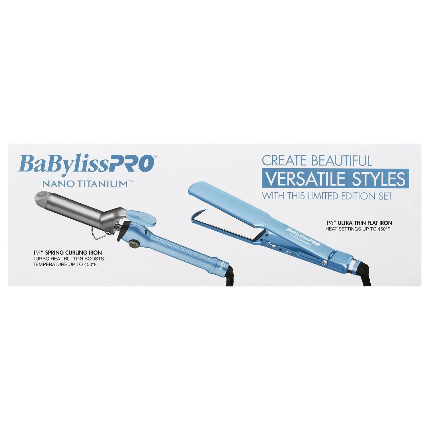 BABYLISS N/T PPK FLAT / CURLING IRONS 1.5/1.25IN