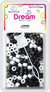 DREAM BEAD 8MM 200PC BK/WH