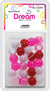 DREAM BEAD DOTS 15MM  24P MIX PINK