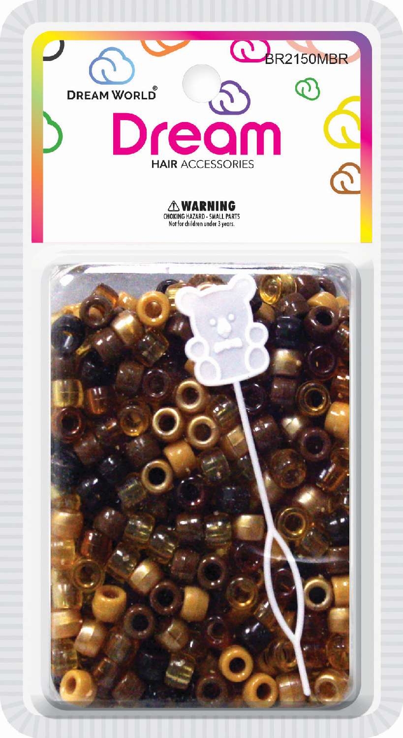 DREAM BEAD 8MM 500PC MIX BROWN
