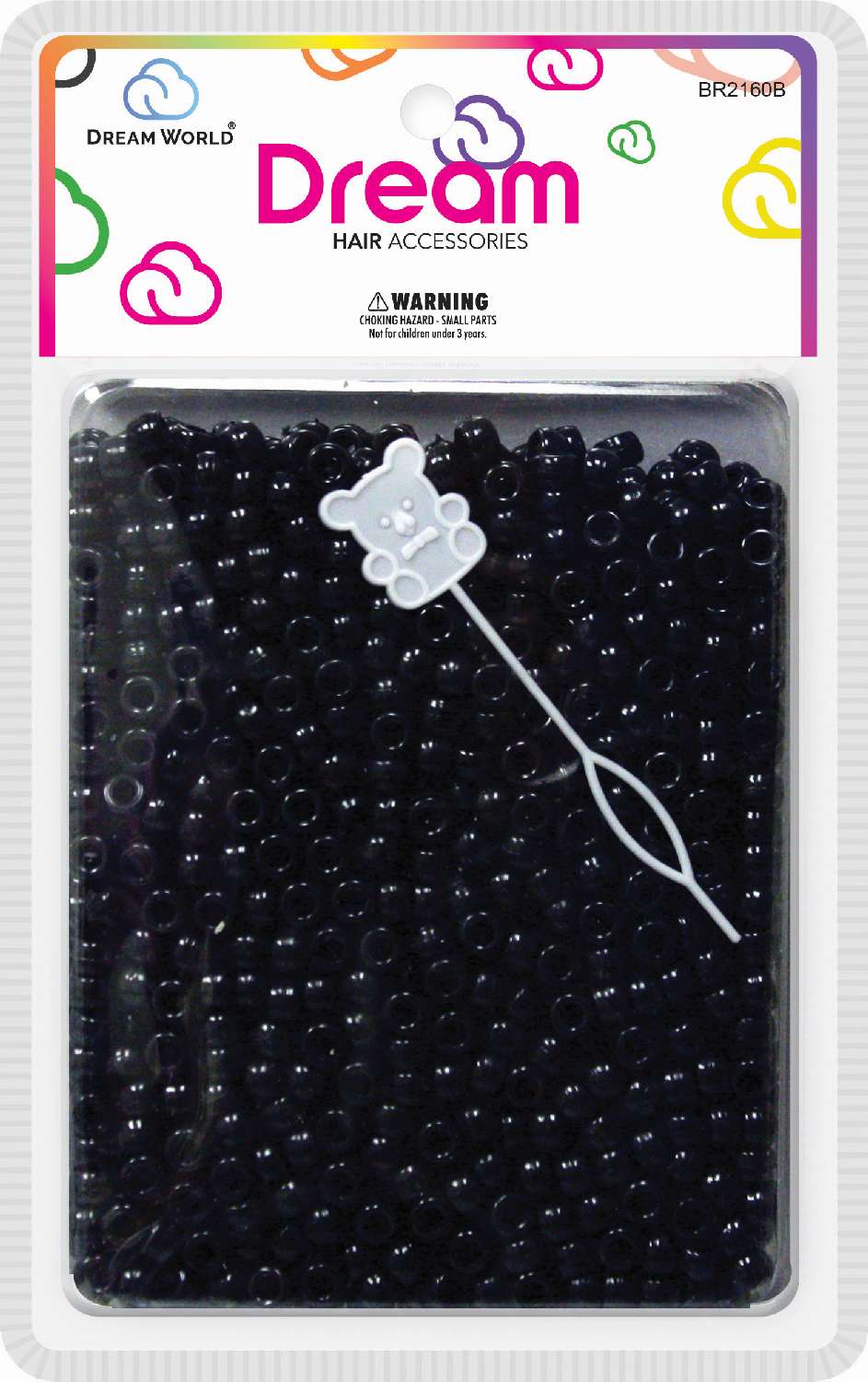 DREAM BEAD 8MM 1000PC BLACK