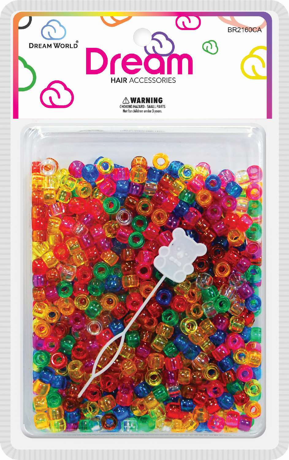 DREAM BEAD 8MM 1000PC CLR ASST