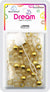 DREAM BEAD 12MM 60PC G/GOLD