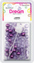 DREAM BEAD 12MM 60PC G/PURPLE