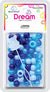 DREAM BEAD 12MM 60PC MIX BLUE