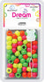 DREAM BEAD 12MM 60PC NEON