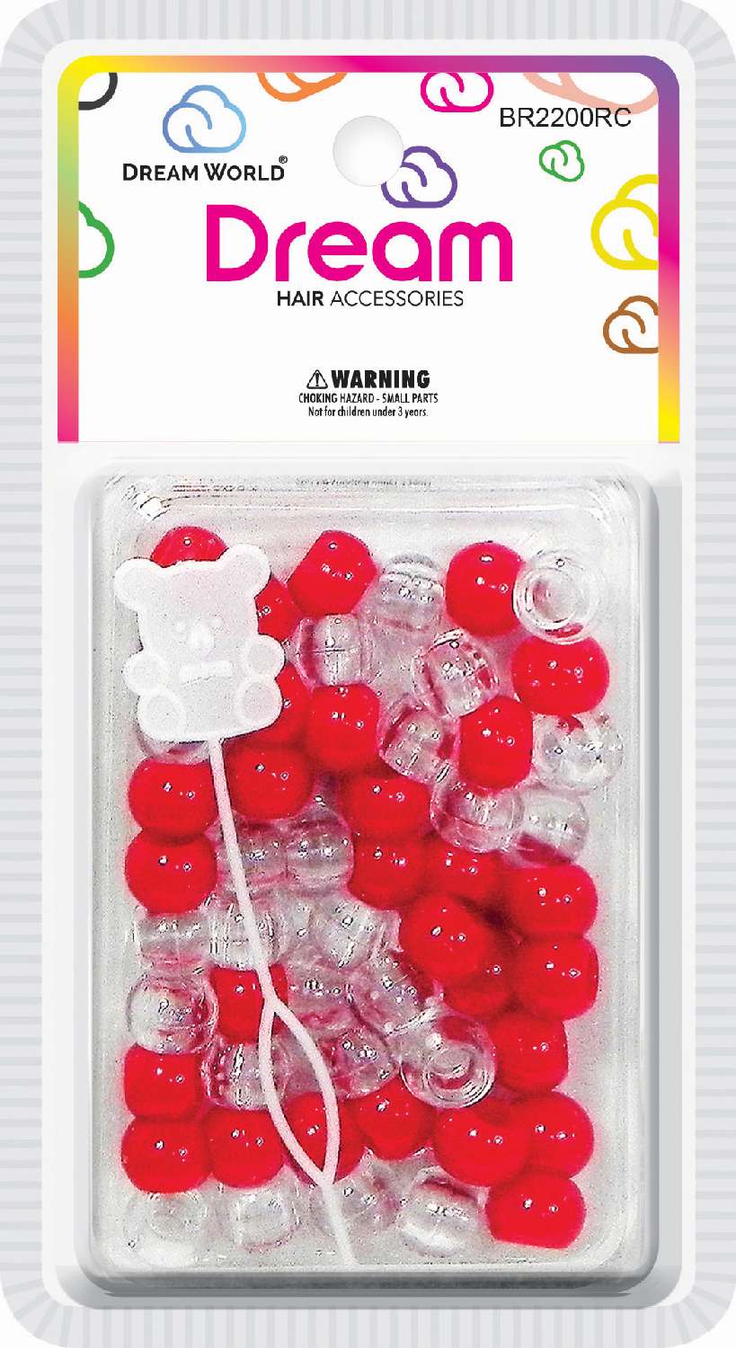 DREAM BEAD 12MM 60PC RED CLR