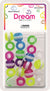 DREAM BEAD 16MM STRIPE 24PC NEON 2