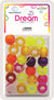 DREAM BEAD 16MM STRIPE 24PC NEON 4