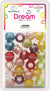 DREAM BEAD 16MM STRIPE 24PC PASTEL AST