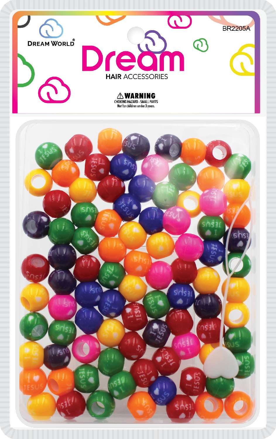 DREAM BEAD I LOVE JESUS 14MM 80PCS ASST
