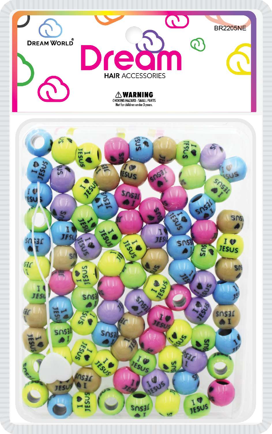 DREAM BEAD I LOVE JESUS 14MM 80PCS NEON