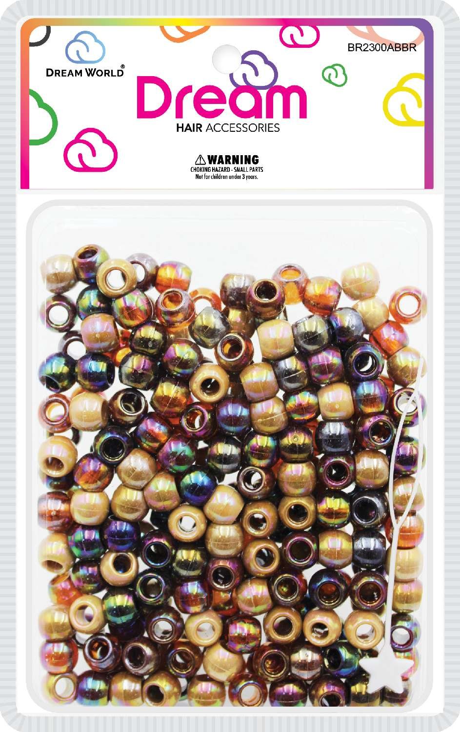 DREAM BEAD 12MM 200 PC AB/BROWN