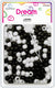 DREAM BEAD 12MM 200 PC BK/WH