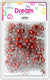 DREAM BEAD 12MM 200 PC G/RED