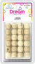 DREAM BEAD 18MM WOOD 24PC NATRUAL