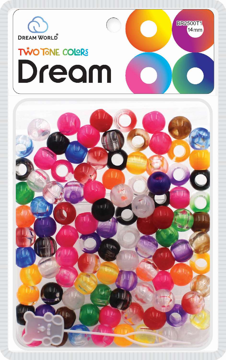 DREAM BEAD 14MM TWO TONE 48PC ASSORT
