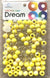 DREAM BEAD 14MM TWO TONE 48PC C/YELLOW