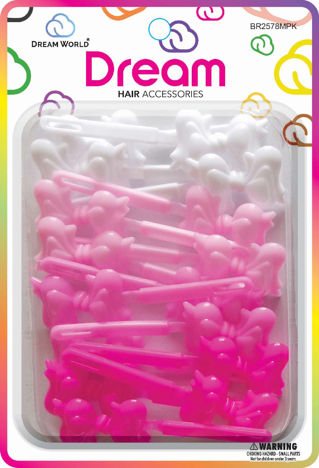 DREAM BRT #78 BOW RIBBON  15P MIX PINK