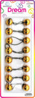 DREAM P/T 20MM 8PC METALIC GOLD