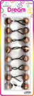 DREAM P/T 20MM 8PC TWO TONE BROWN