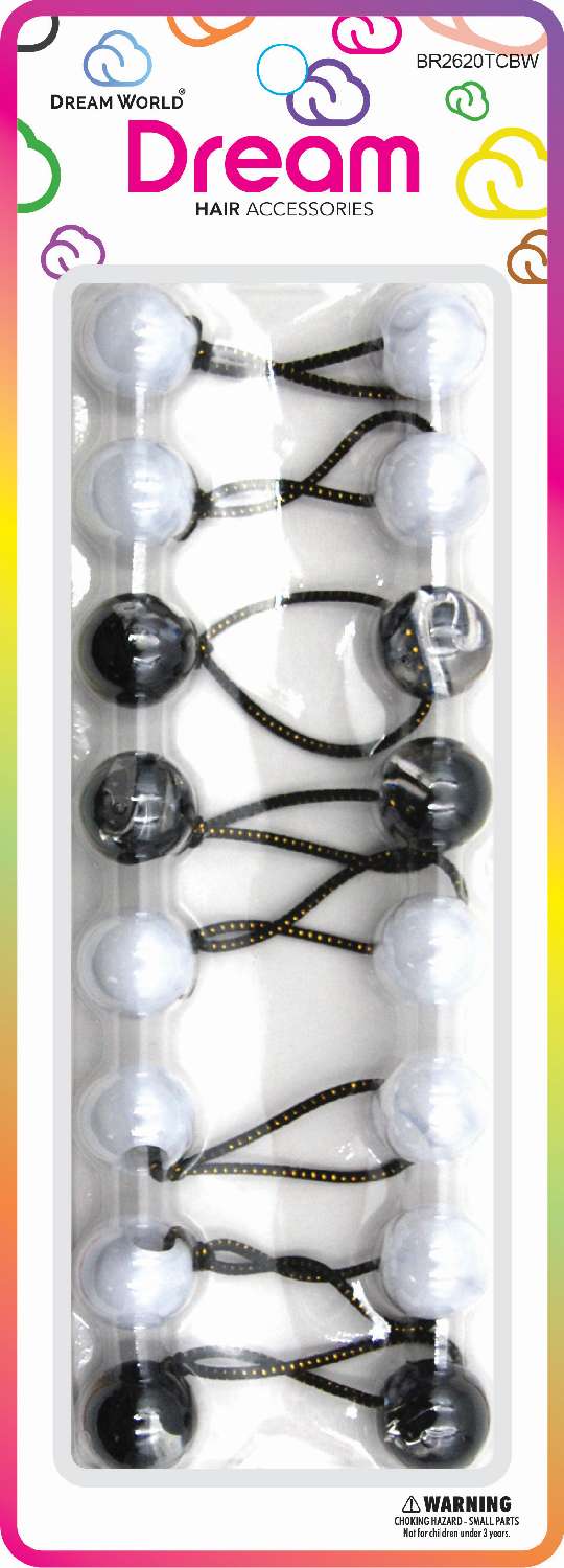 DREAM P/T 20MM 8PC TWO TONE C/BK/WH