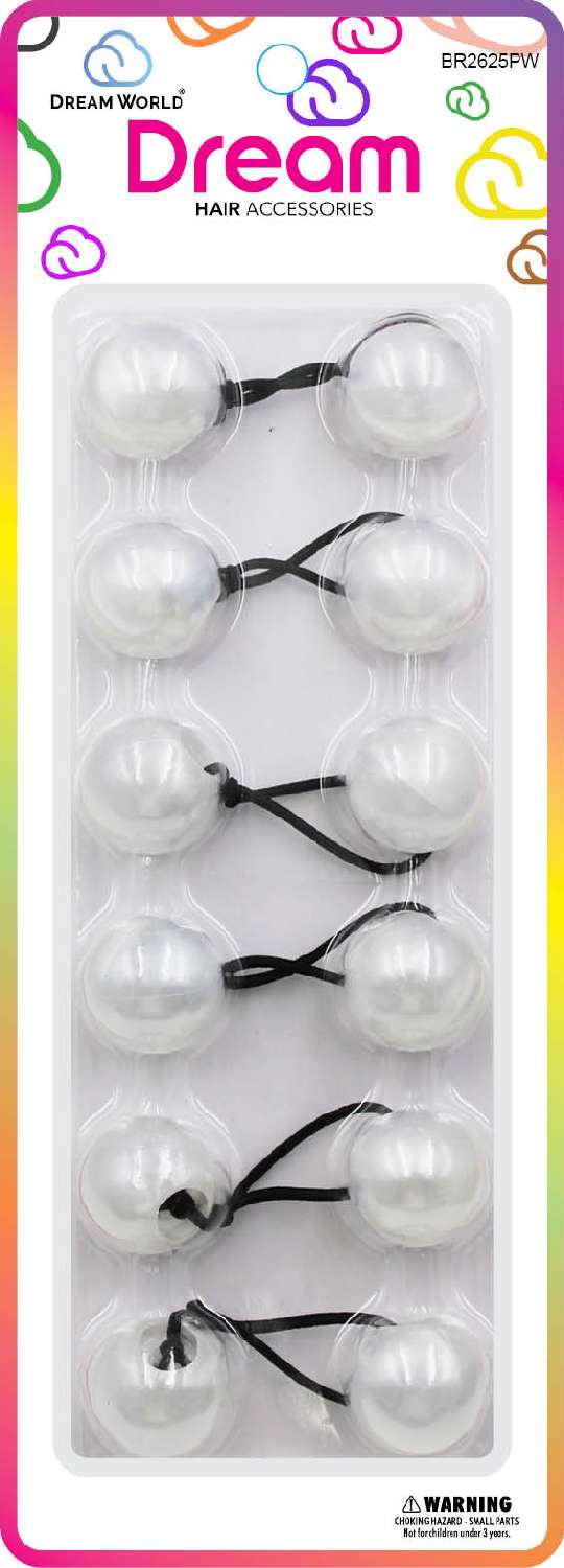 DREAM P/T 25MM 6PC PEARL/W