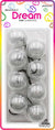 DREAM P/T 40MM 4PC GLITTER SILVER