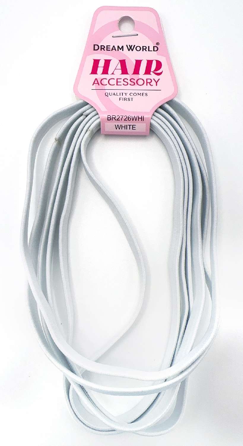 DREAM H/BAND THIN ASST 6PC WHITE