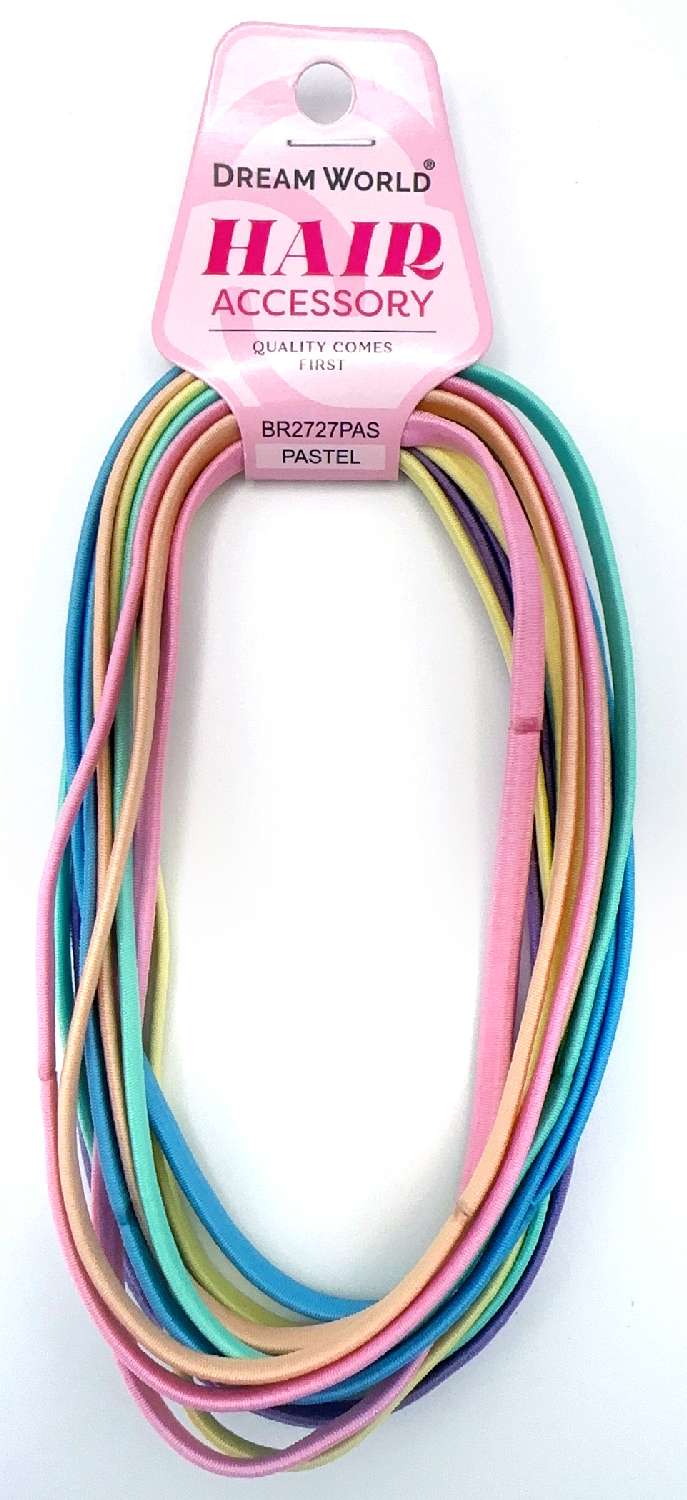 DREAM H/BAND THIN ASST 12PC PASTEL