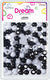 DREAM BEAD 14MM 120PC BK/WH
