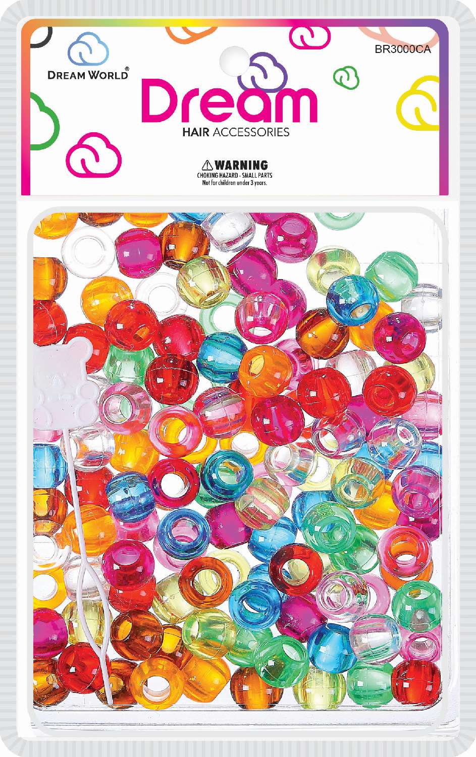 DREAM BEAD 14MM 120PC CLR ASST