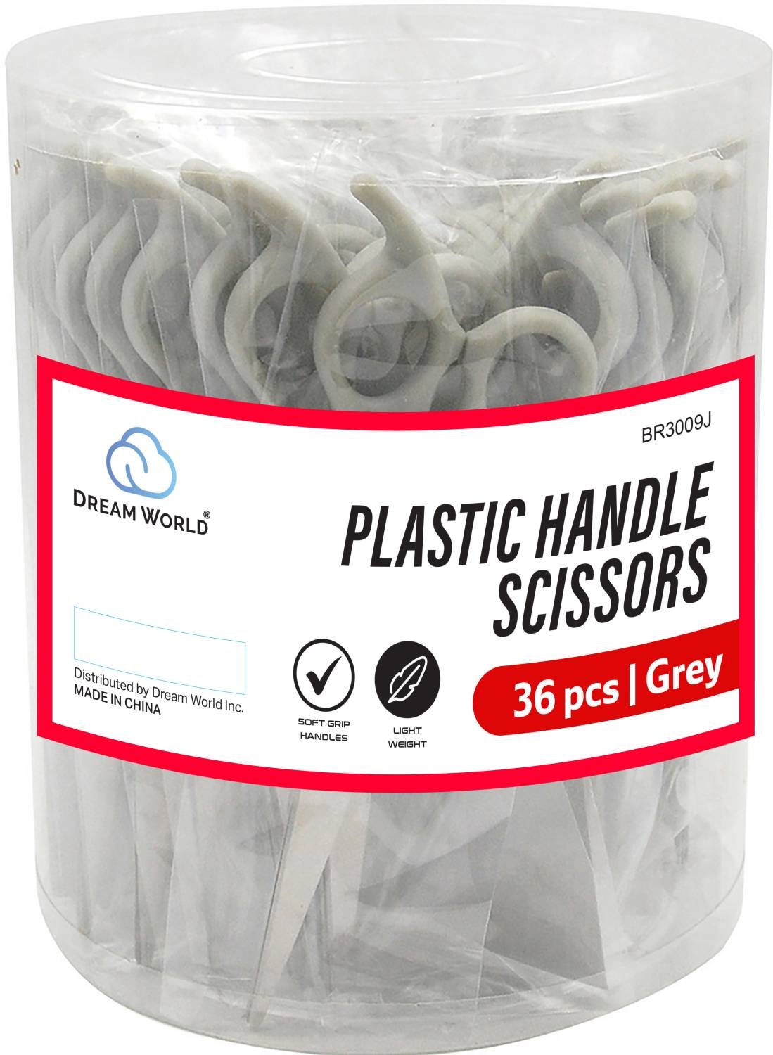 DREAM SCISSOR W/GREY HANDLE JAR
