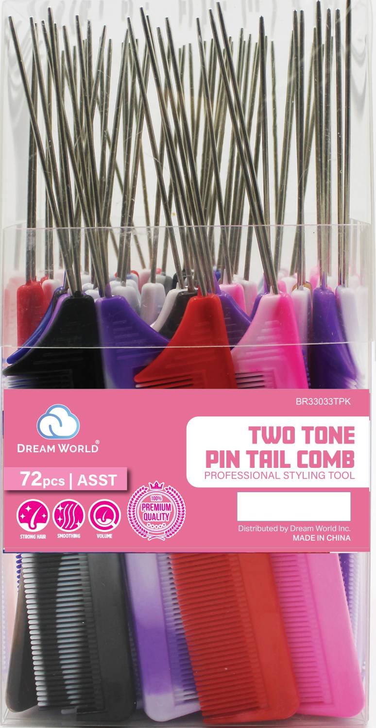 DREAM COMB BULK PINTAIL 72PC/JAR TWO TONE