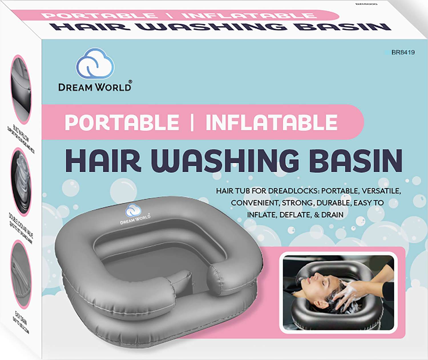DREAM WASHING BASIN INFLATABLE GREY