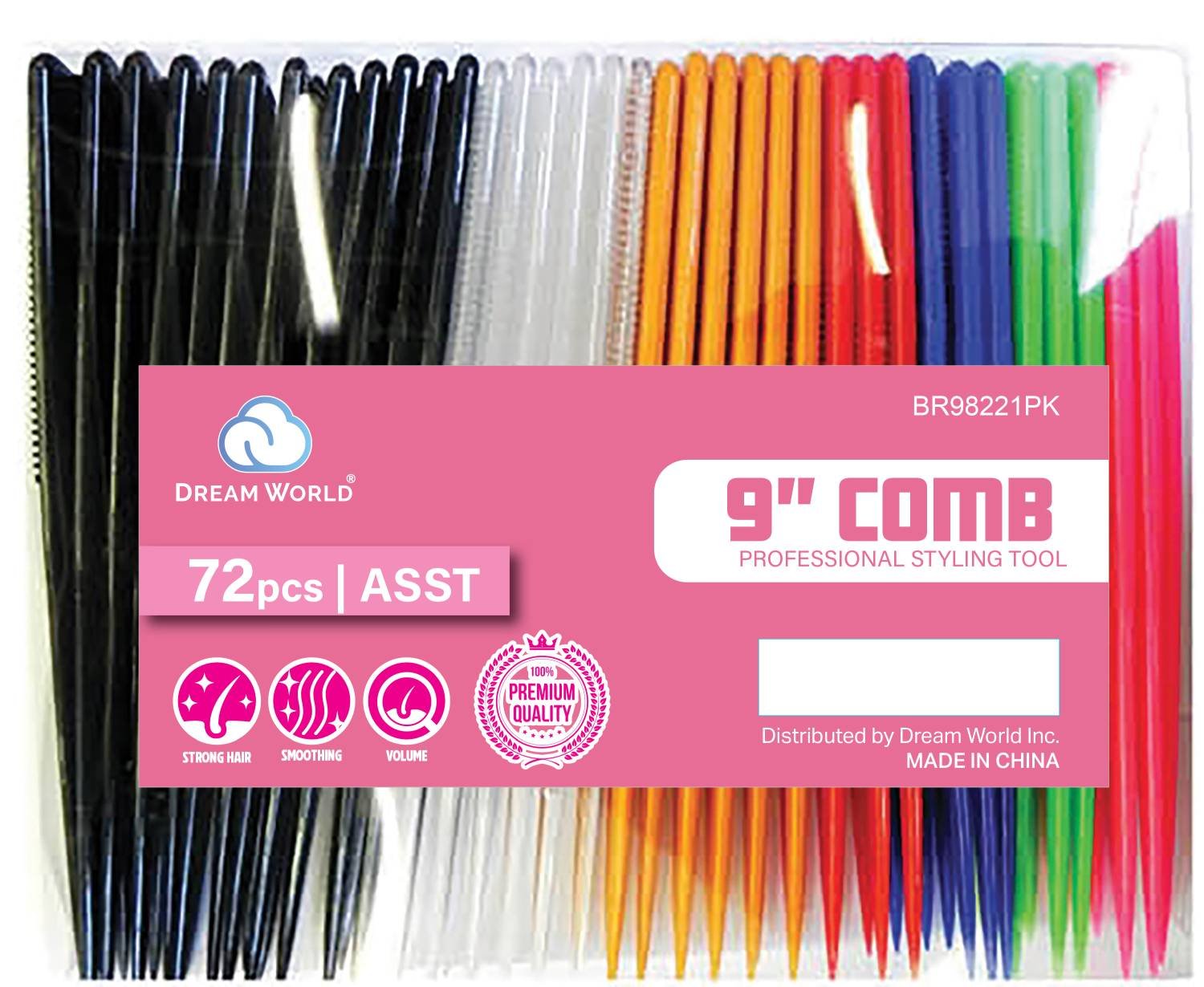 DREAM COMB BULK 9 IN BREAKABLE 72PC