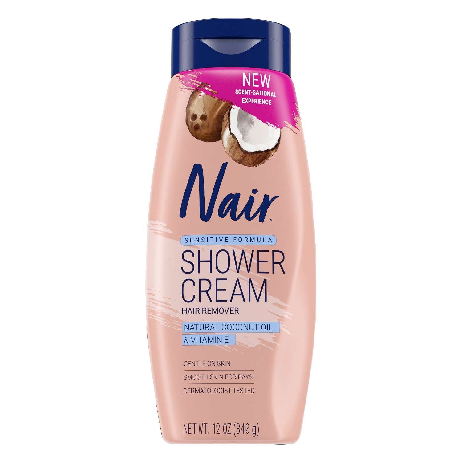 NAIR HAIR REMOVER SHOWER NAT COCONUT OIL 12 OZ