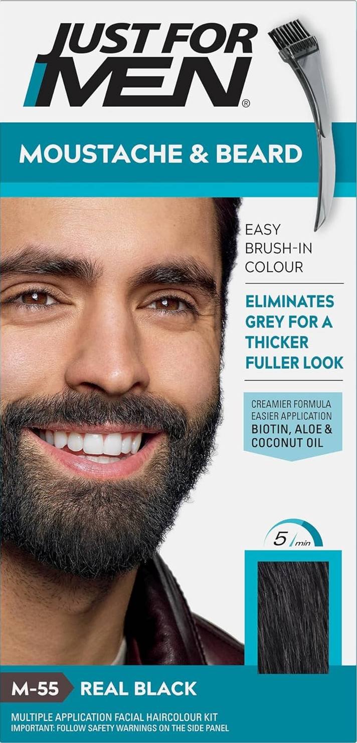 JFMEN MUSTACHE/BEARD M55 REAL BLACK