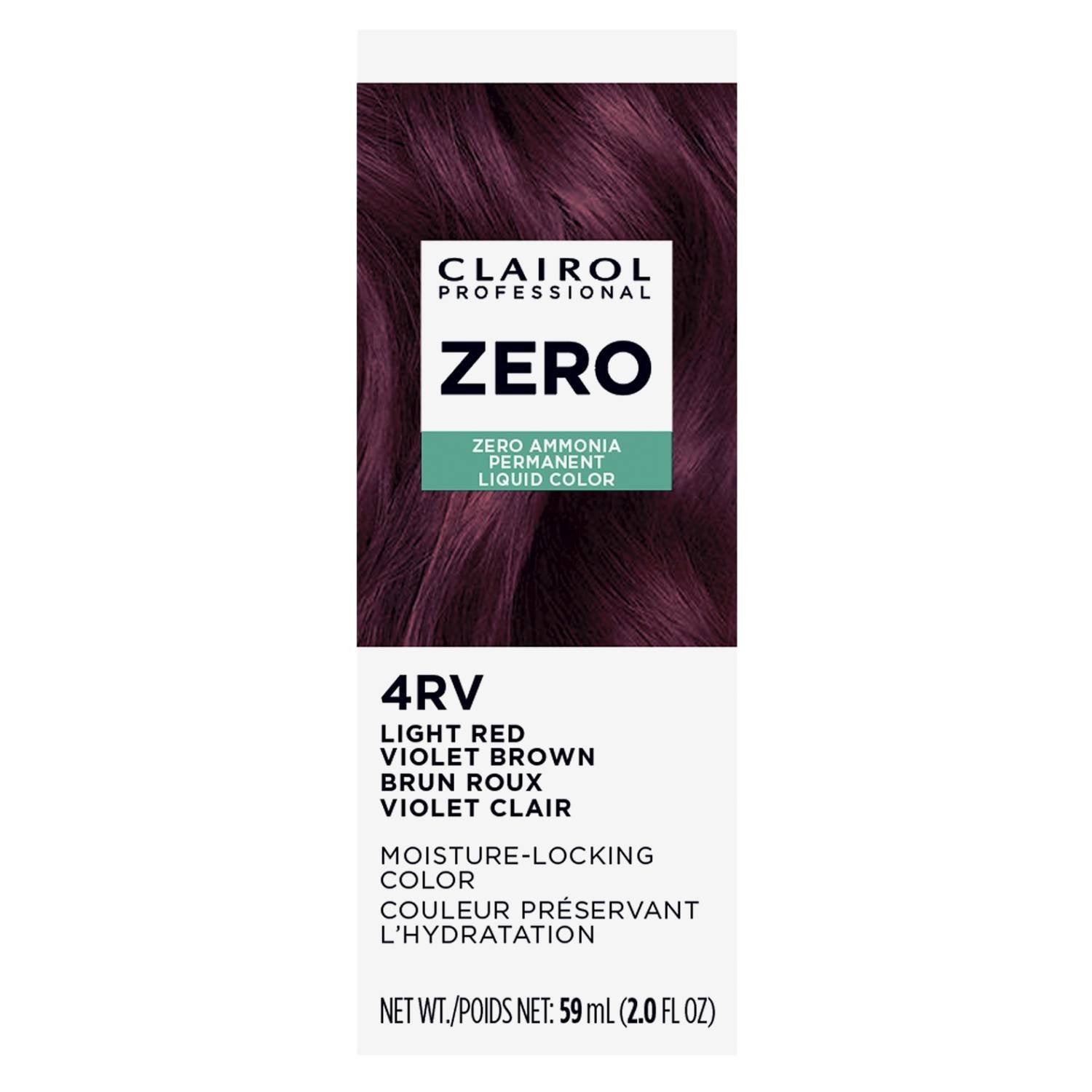 CLAIROL ZERO 4RV LIGHT RED VIOLET BROWN