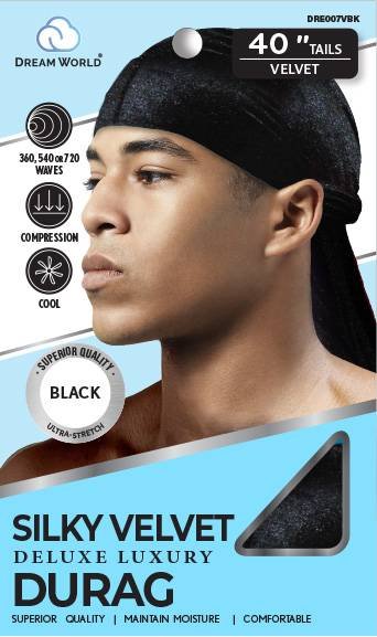 DREAM M-DURAG SMOOTH AND THICK VELVET V/BK