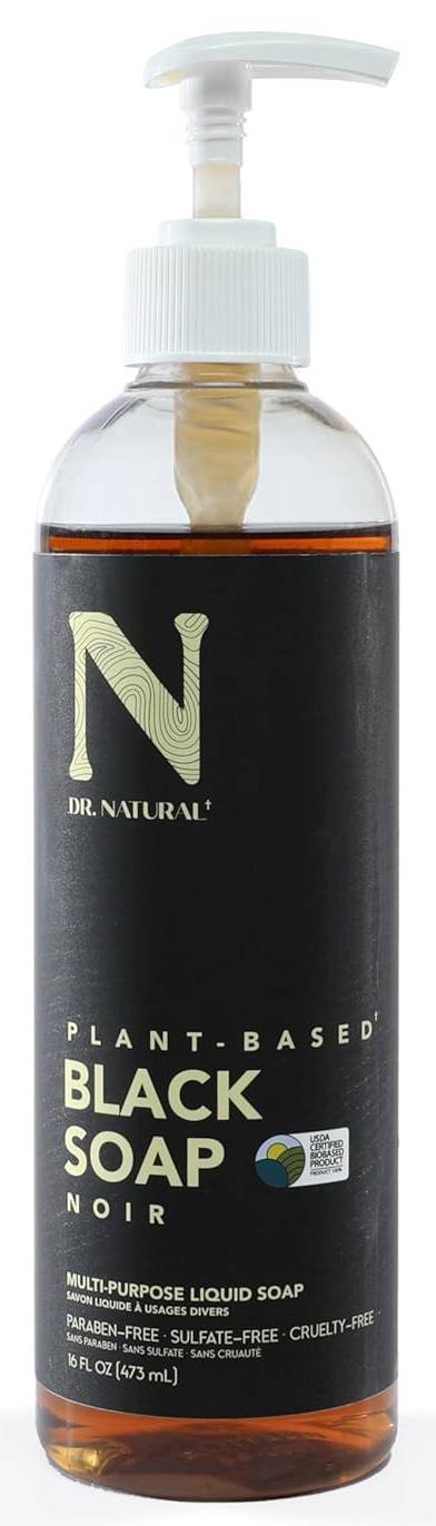DR. NATURAL BLACK LIQUID SOAP 16 OZ