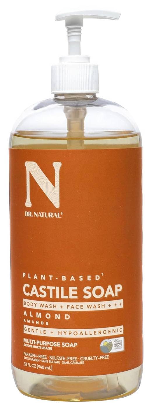 DR. NATURAL CASTILE LIQ SOAP ALMOND 32 OZ
