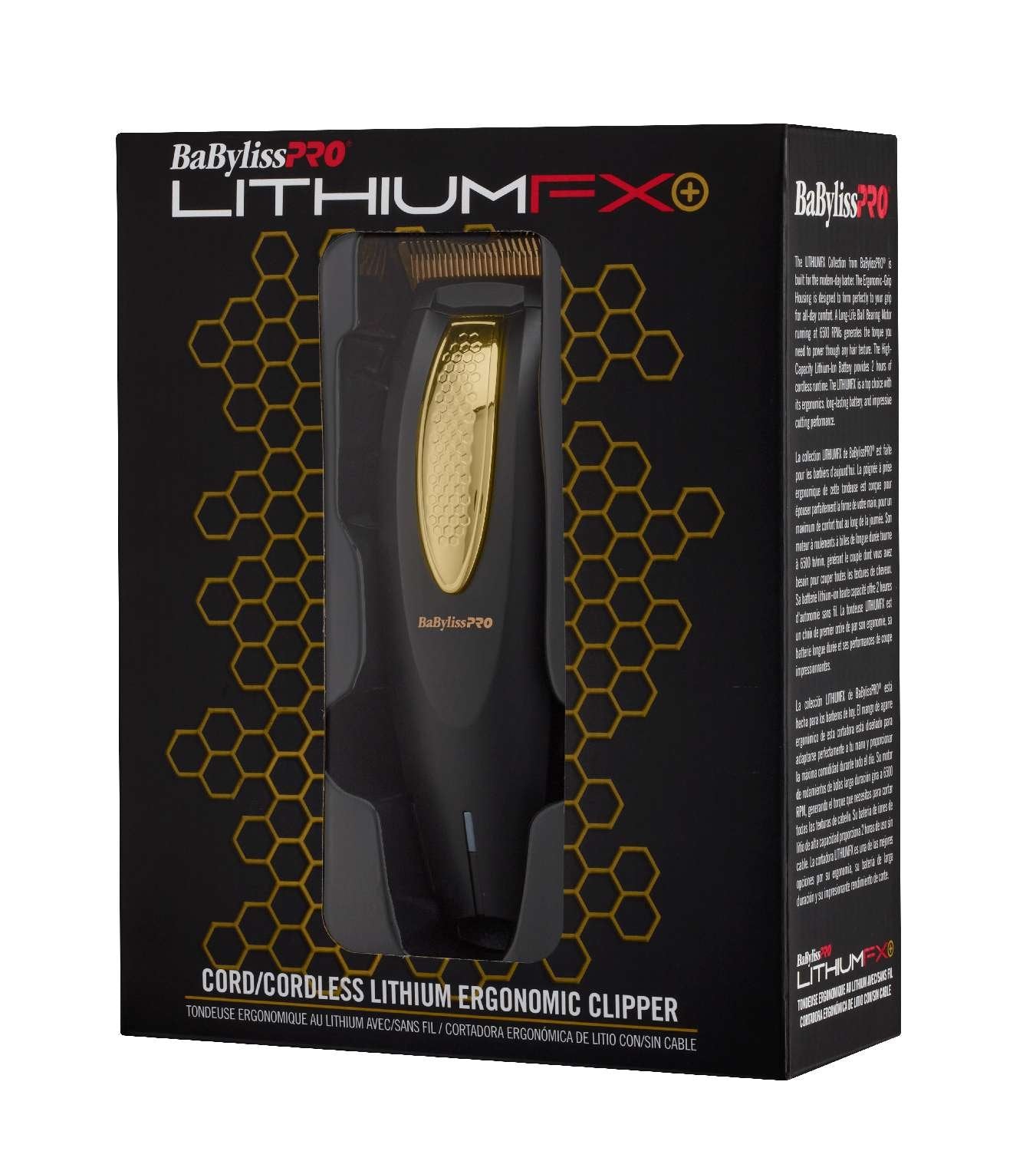 BABYLISS FX CLIPPER LITHIUM ERGONOMIC GOLD
