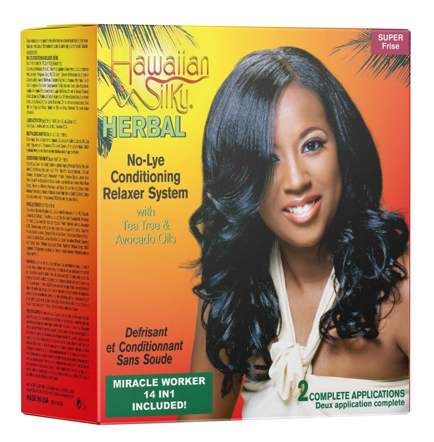 H/SILKY HERBAL NO-LYE KIT 2/APP SUPER