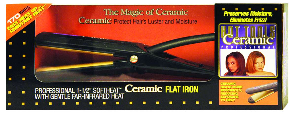 HOT TOOL FLAT IRON CERAMIC 1 1/2 IN