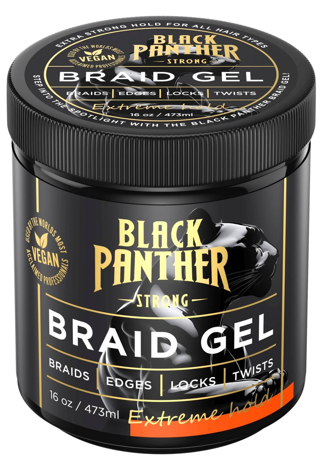BLACK PANTHER BRAID GEL XTREME [BLACK] 16 OZ