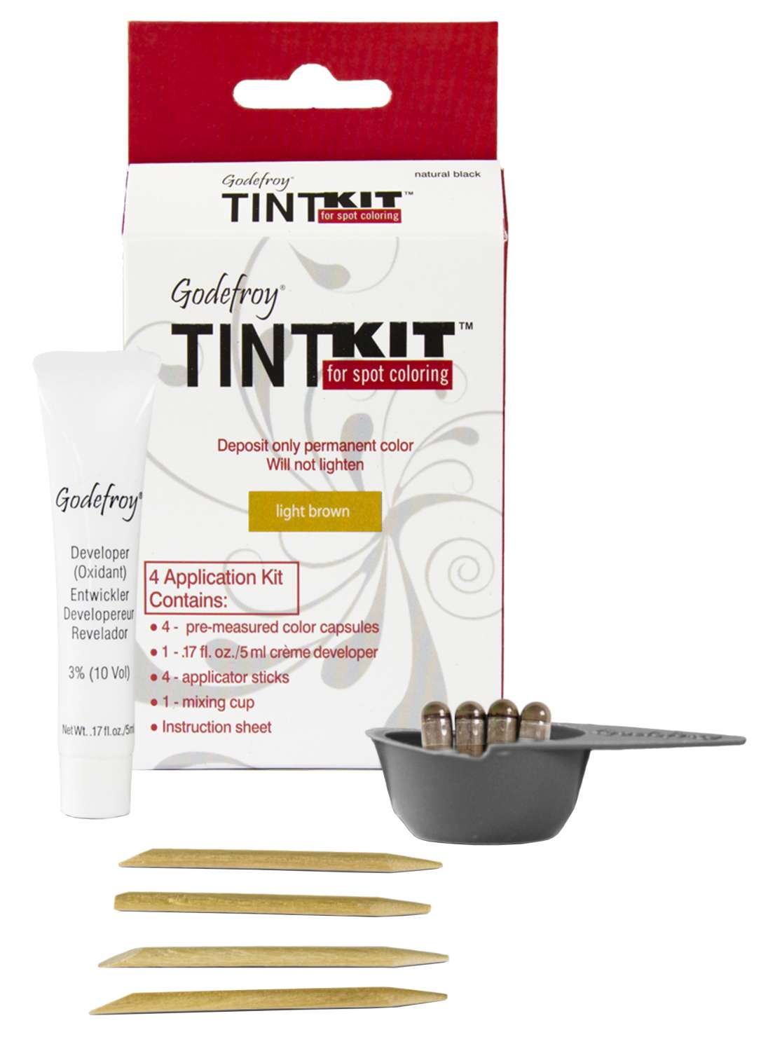 GODEFROY PROF TINT 4 APP KIT L/BRN