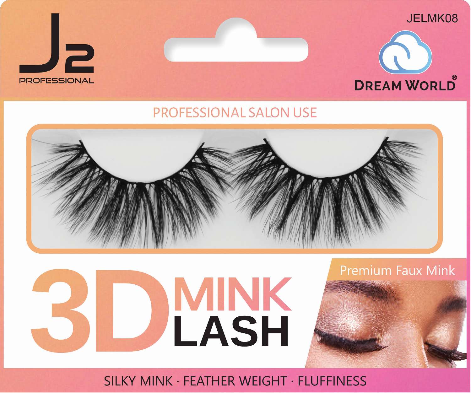 J2 EYELASH 3D MINK #08