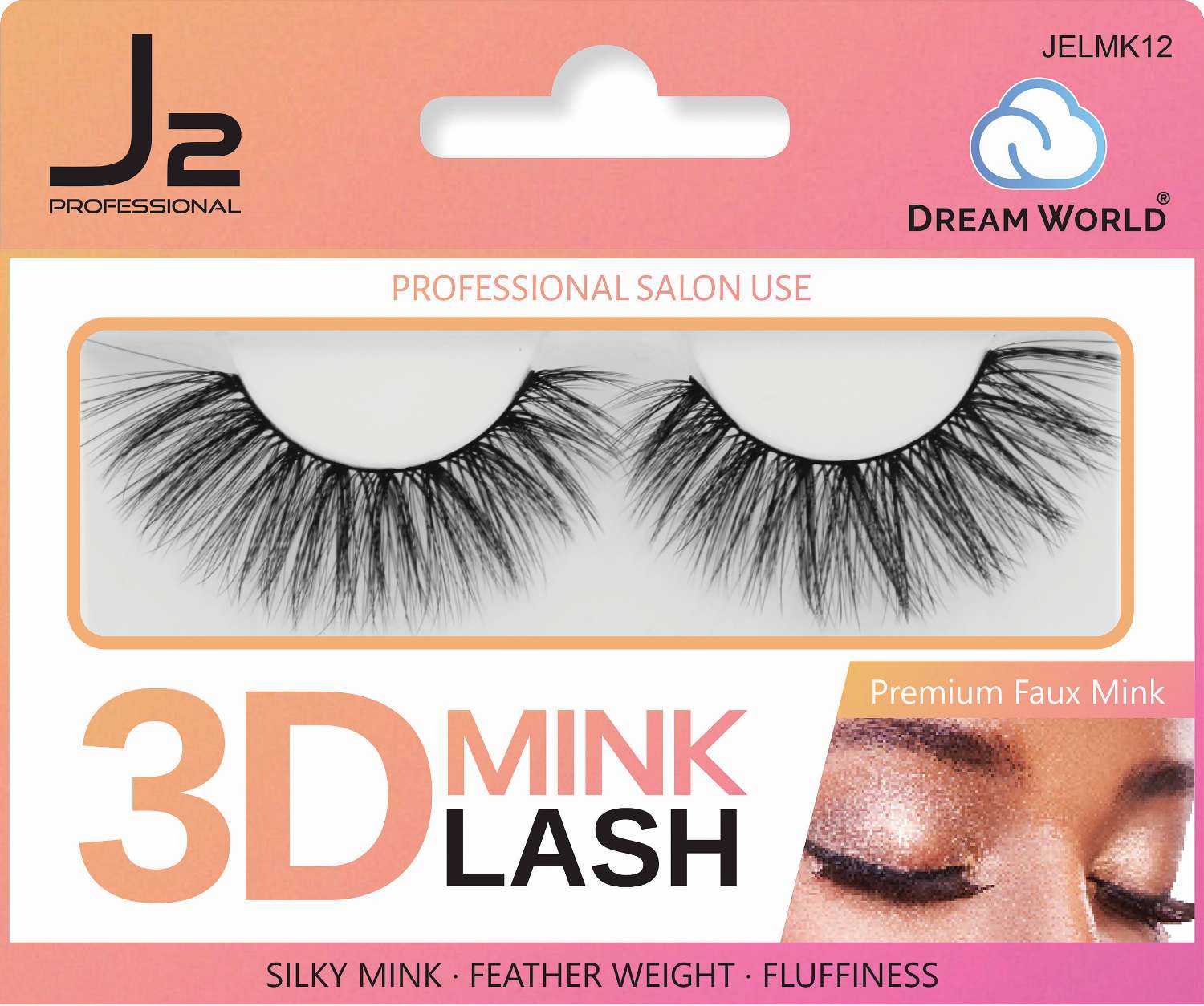 J2 EYELASH 3D MINK #12